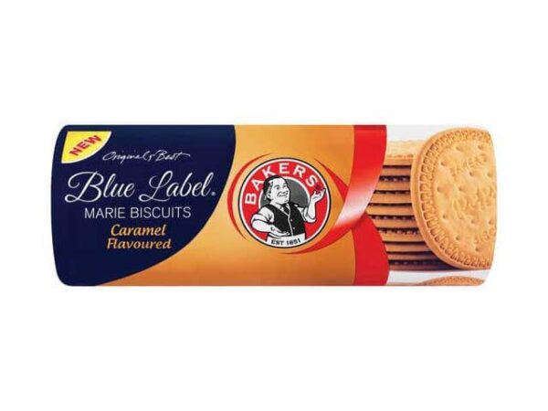 bakers blue label marie biscuits caramel