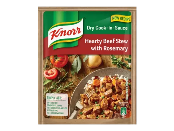 knorr dry cook in sauce hearty beef stew with rosemary