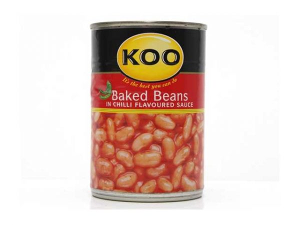 koo baked beans in chili flavored sauce