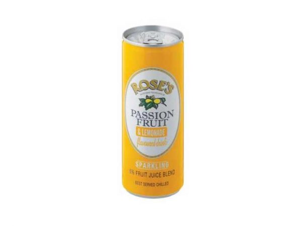 roses sparkling drinks cans passion fruit and lemonade
