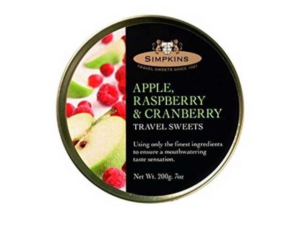 simpkins travel sweets apple raspberry and cranberry