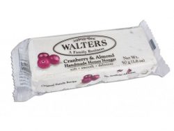 walters handmade honey nougat cranberry and almond 50g