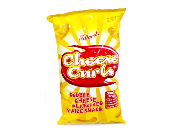 willards cheese curls double cheese flavoured maize snack